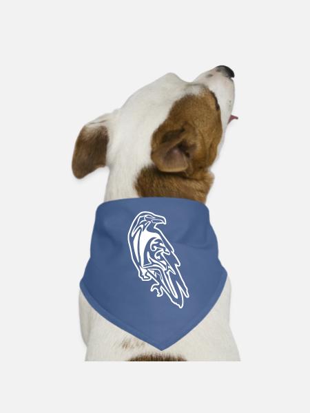 Rabe Wikinger Nordmänner Raben - Hunde-Bandana - Rot - Vorne