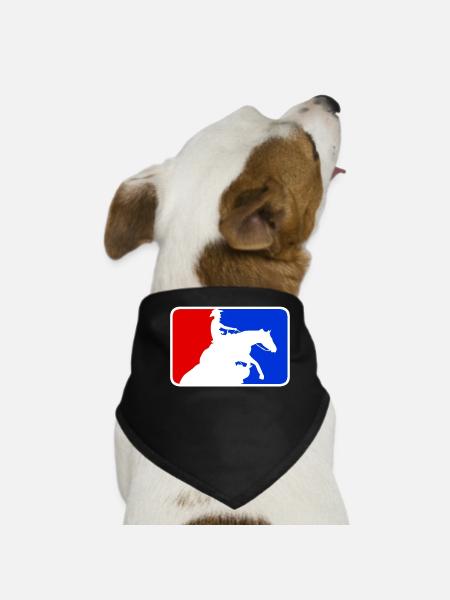 Reining Riding Rider Western Riding - Dog Bandana - black - Front