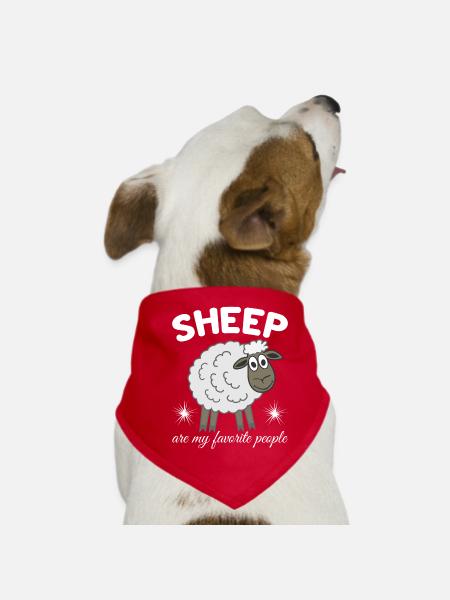 Sheep Sheep Shepherd Sheep - Dog Bandana - red - Front