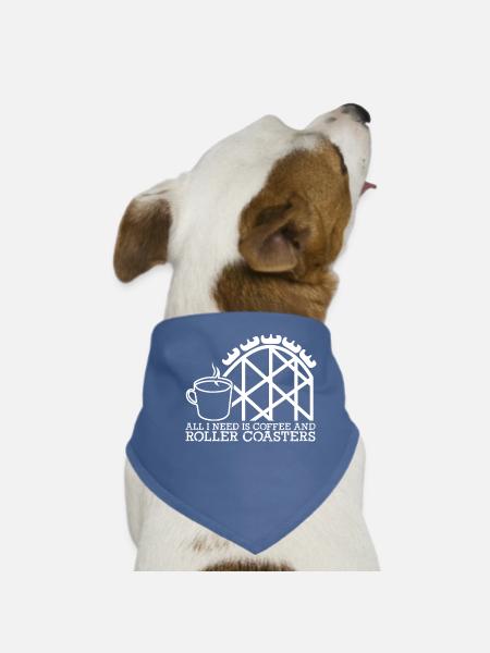 Roller coaster coffee roller coaster rider - Dog Bandana - red - Front