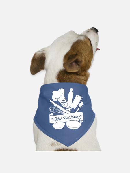 Nourriture au wok - Bandana pour chien - rouge - Devant