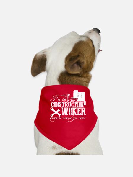 Construction Worker Construction Manager - Hunde-Bandana - Rot - Vorne