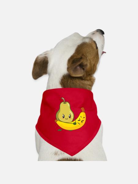 First aid pun fruit paramedic - Dog Bandana - red - Front