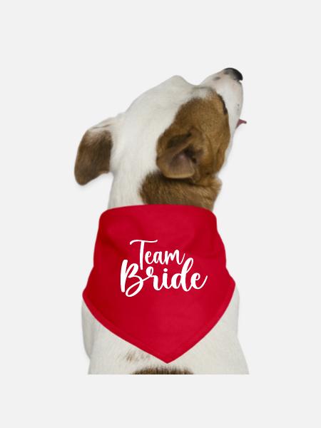 Team Braut - Hunde-Bandana - Rot - Vorne