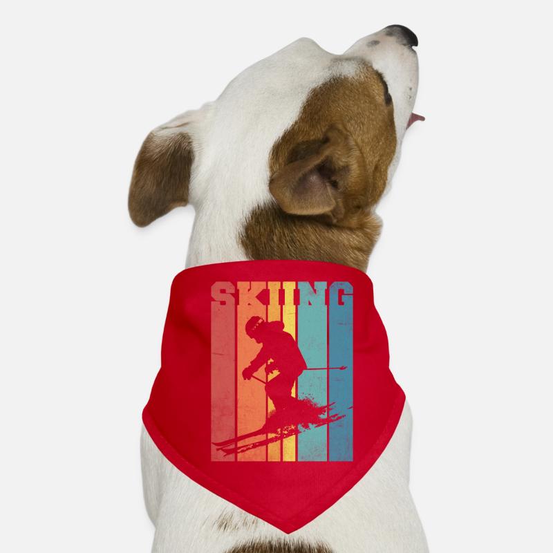 Ski Pallet Retro Color Dog Bandana