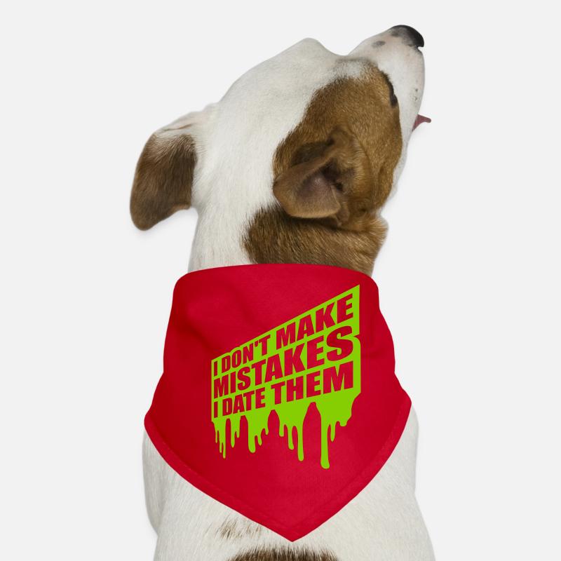 Date Mistakes Quote Logo Dog Bandana