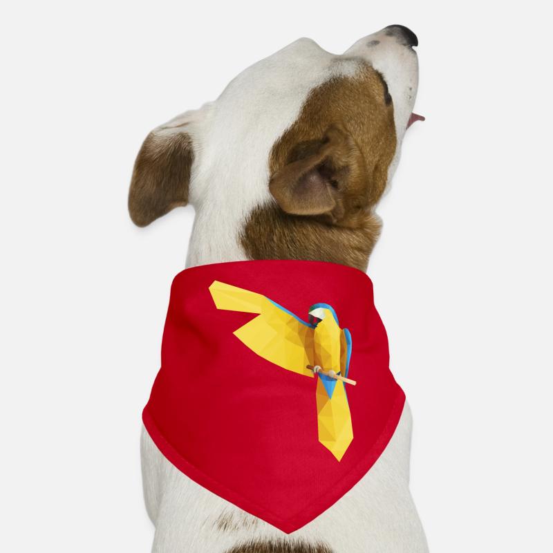 Blue Ara Low Poly Dog Bandana