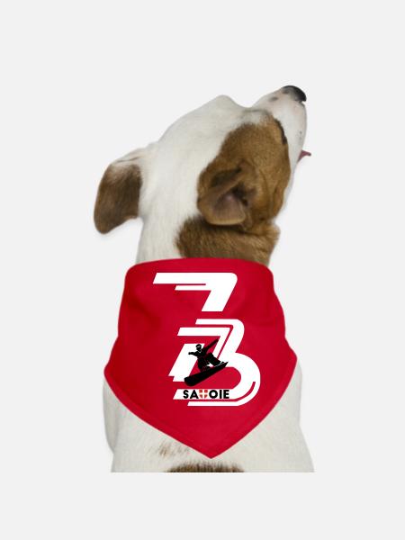 73 Savoie - Bandana pour chien - rouge - Devant