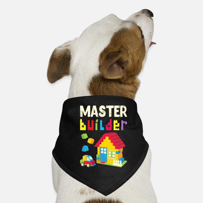 Cool Master Builder Funny Building Blocks Gift Dad Dog Bandana