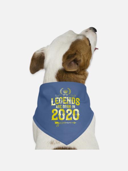 2020 legends born in - Dog Bandana - red - Front