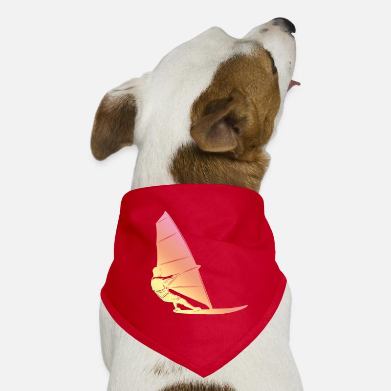 Windsurfen Silhouette Hunde-Bandana