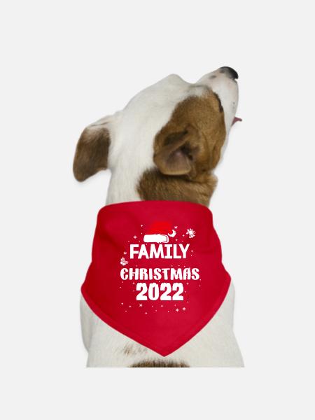 Family xmas - Hunde-Bandana - Rot - Vorne