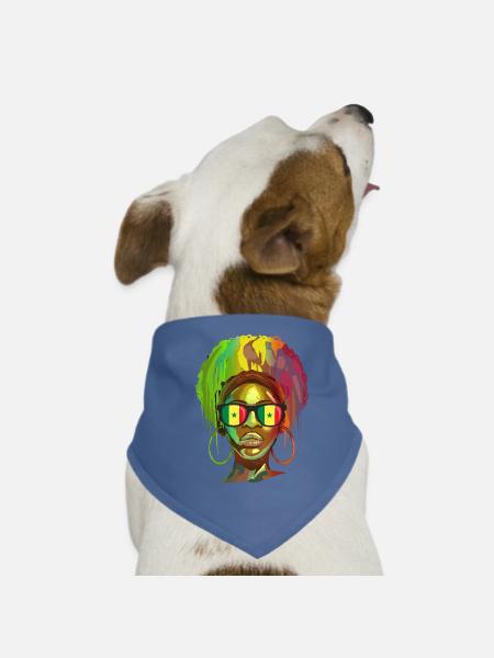 Senegal - Dog Bandana - red - Front