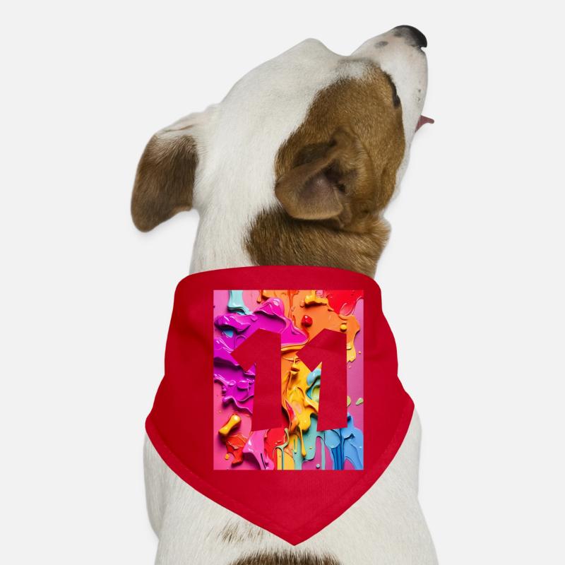 NR. 11 NUMMER 11 BUNT 11. GEBURTSTAG Hunde-Bandana