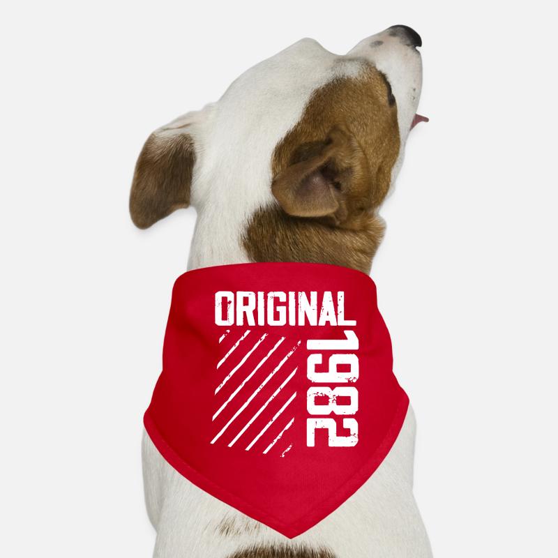 Original 1982 42e Anniversaire Cadeau Retro Bandana pour chien