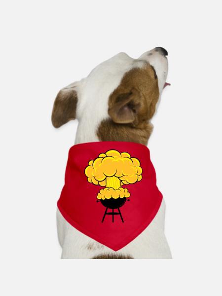explosiver Grill - Hunde-Bandana - Rot - Vorne