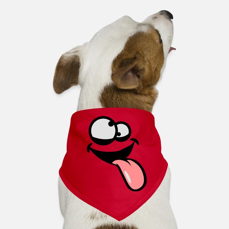 Crazy comic cartoon face laugh funny funny logo de Dog Bandana