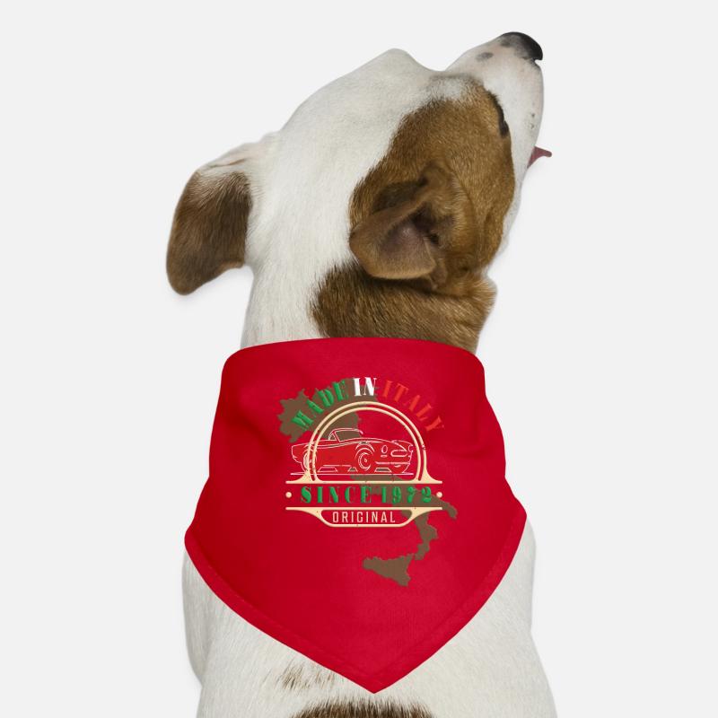 Made in Italy Spider 124 Cabrio 1972 Oldtimer Hunde-Bandana