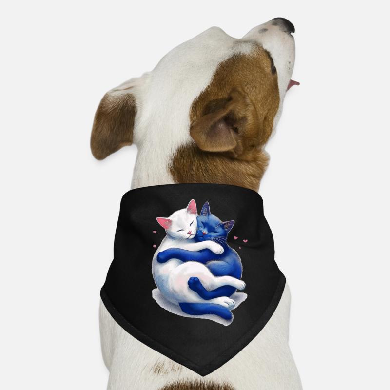 Katzen kuscheln miteinander Hunde-Bandana