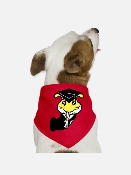 Loch Raupe Schulabschluss Abitur bestanden College - Hunde-Bandana - Rot