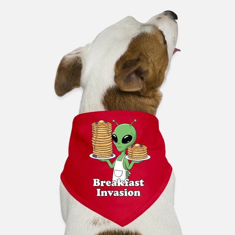 Breakfast Invasion: Alien Pancakes Dog Bandana