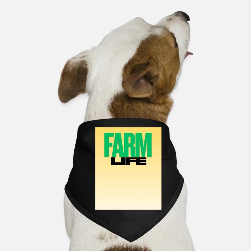 Farm Life Bold Typography Dog Bandana