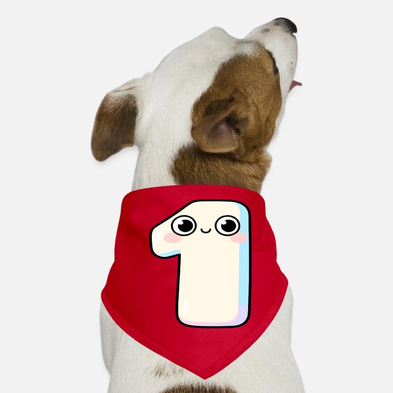 Number One Kawaii Pastel Dog Bandana