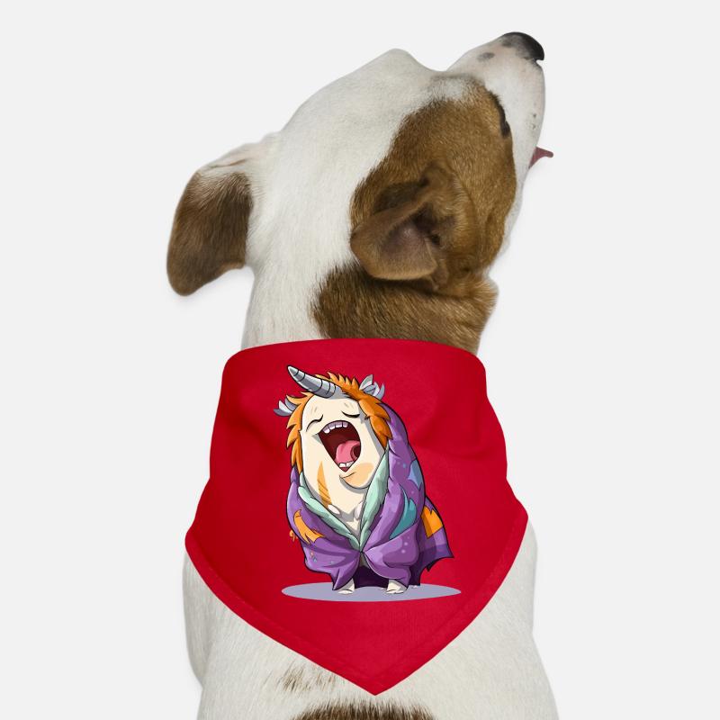 Licorne bâilleuse avec écharpe Bandana pour chien