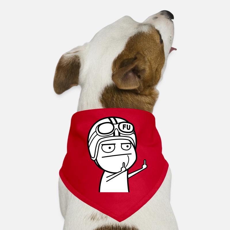 Meme with moped helmet (colors can be changed) Dog Bandana