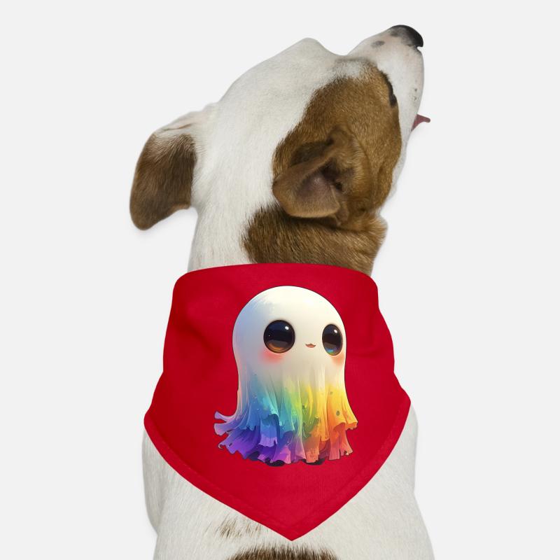 Creepy Cute Rainbow Ghost Hunde-Bandana