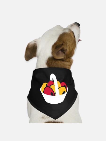 Easter - Dog Bandana - black - Front