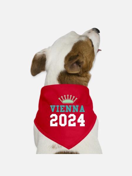 Vienna 2024 Wien Krone - Dog Bandana - red - Front