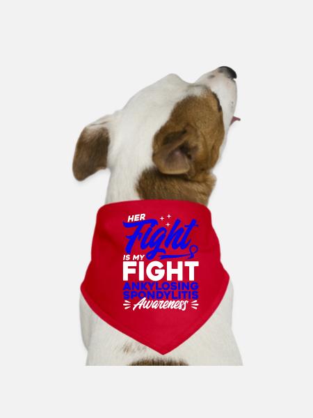 Spondylarthrite ankylosante Survie Spondylarthrite - Bandana pour chien - rouge - Devant