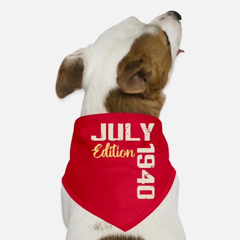 Juli 1940 Geburtstagsshirt Juli 1940 Hunde-Bandana