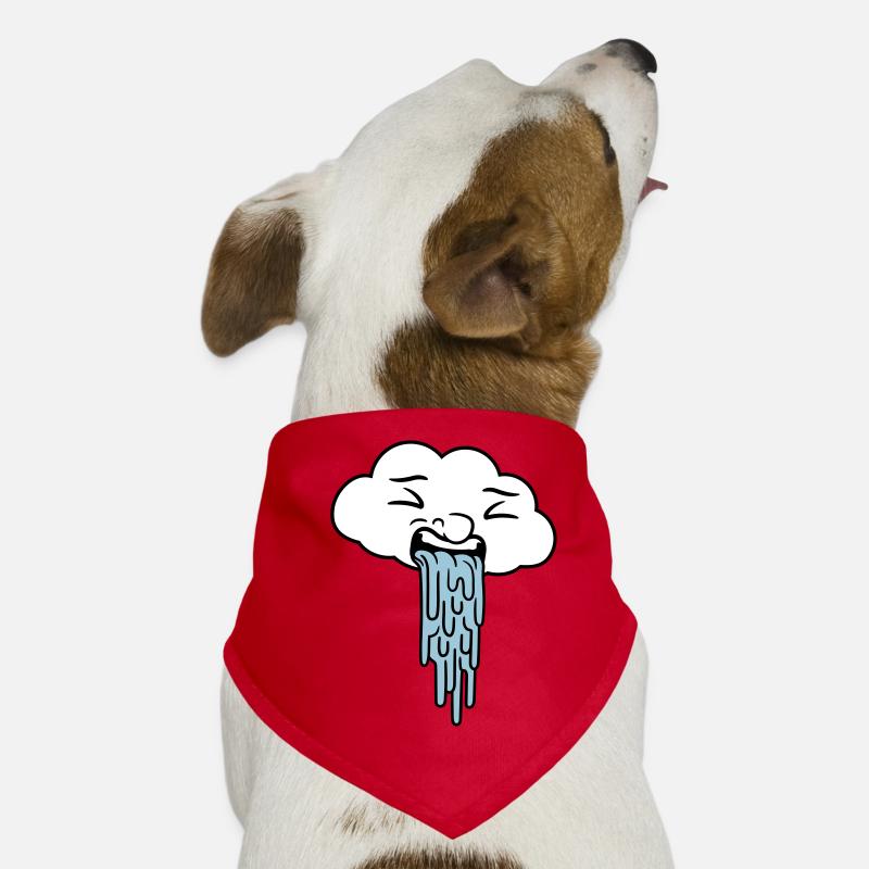 puking funny rain cloud Dog Bandana