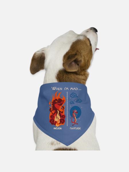 Quand je suis fou - Bandana pour chien - rouge - Devant