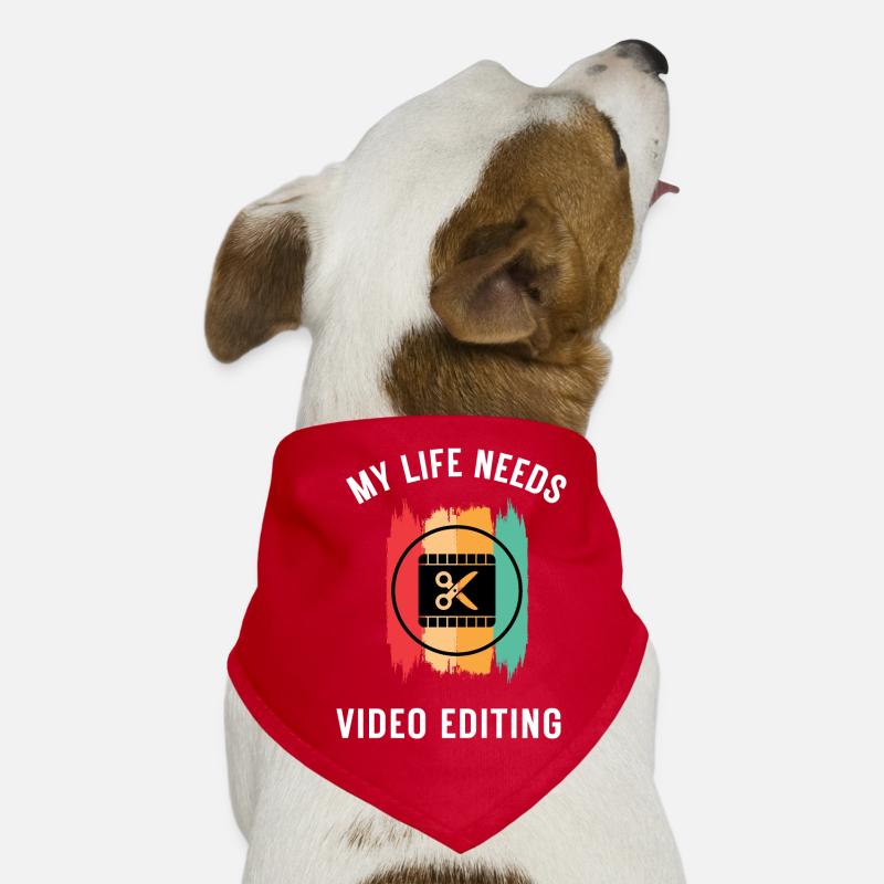 Video Editing Gift for Cutter Dog Bandana