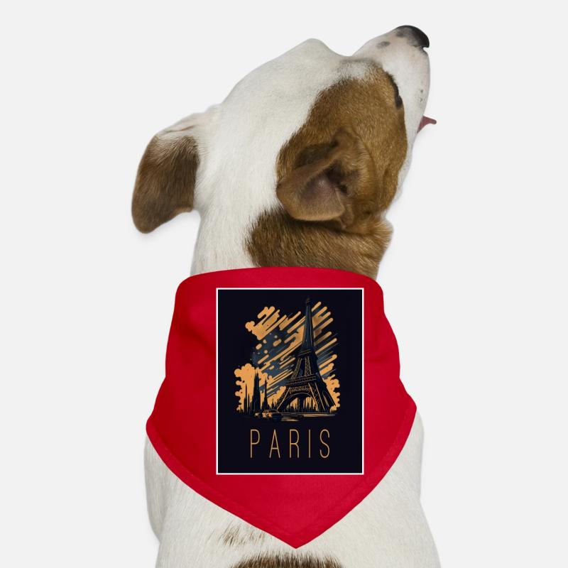 Paris Eiffelturm Hunde-Bandana
