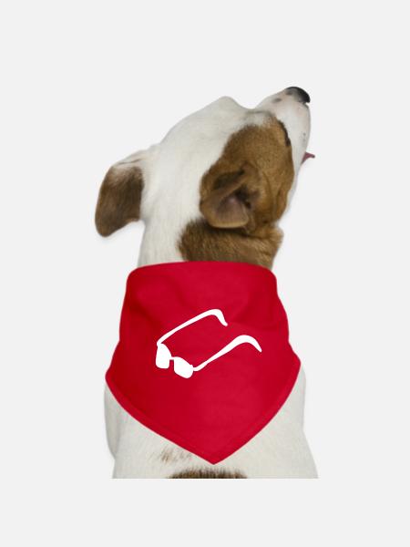 Lunettes de soleil Lunettes Nerd - Bandana pour chien - rouge - Devant