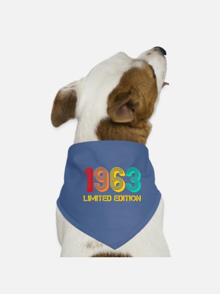 Limited Edition 1963 Année de naissance Homme Idée cadeau - Bandana pour chien - rouge - Devant