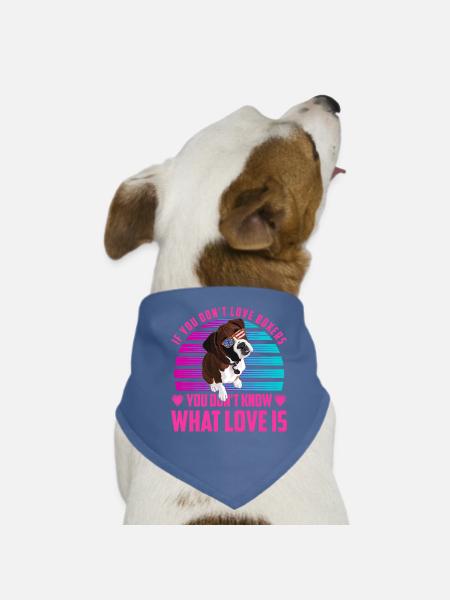 Boxer Lustiger Spruch Liebe - Hunde-Bandana - Rot - Vorne