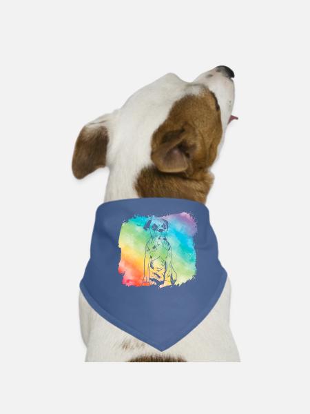 Boxer - Hunde-Bandana - Rot - Vorne