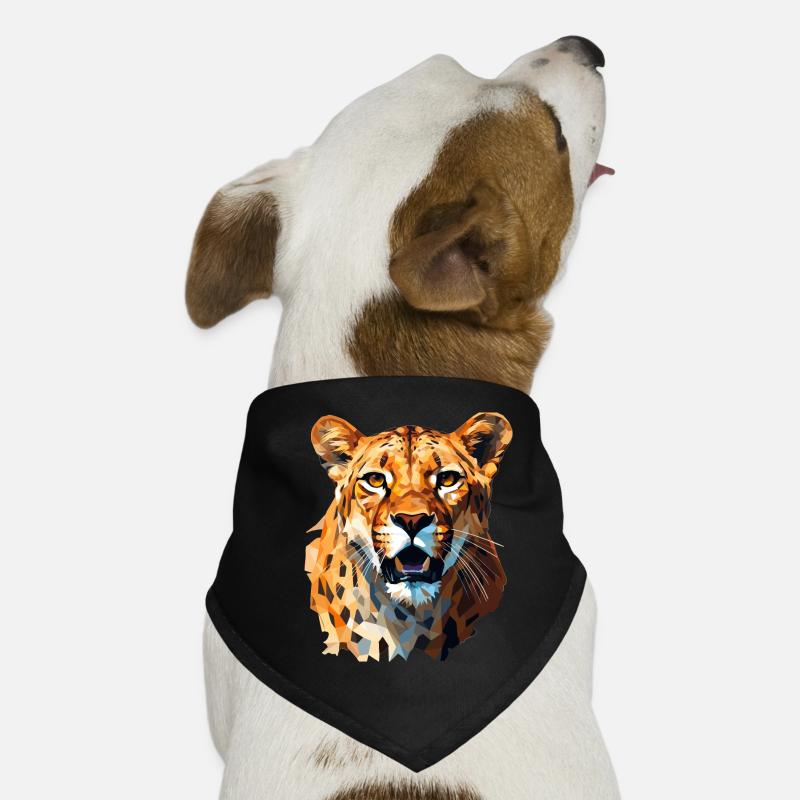 Cheetah in Polygon Style Dog Bandana
