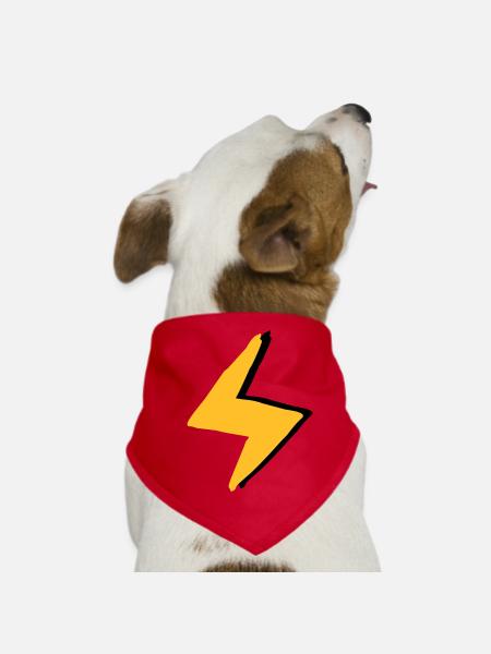 Blitz mit Superkräften - Kostüm - Hunde-Bandana - Rot - Vorne