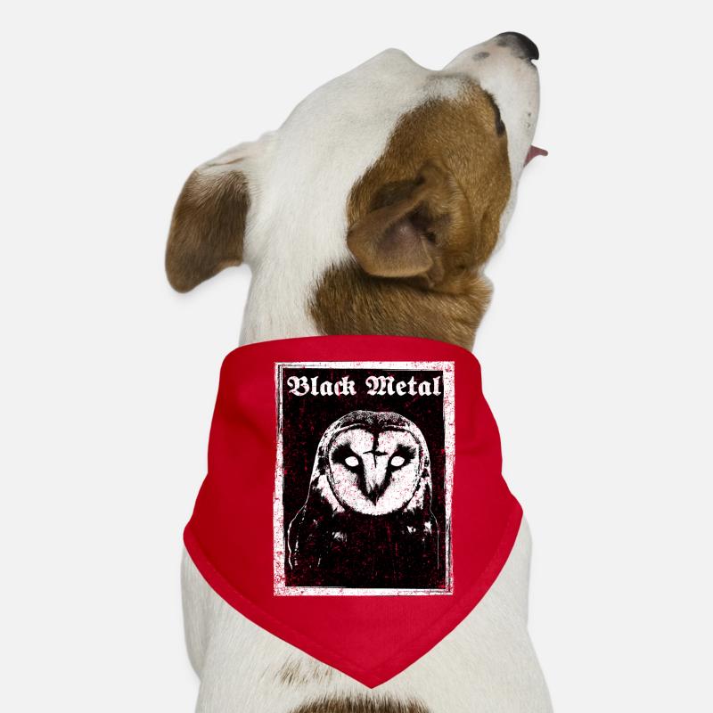 Black Metal Eule Hunde-Bandana