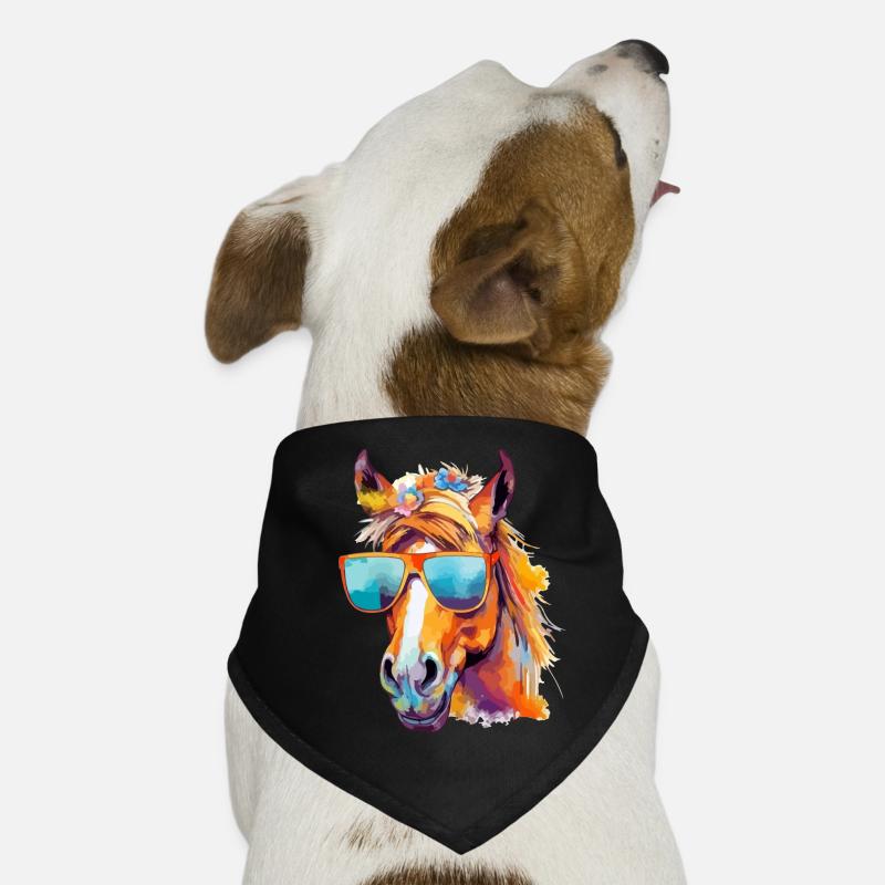 Mina, die bebrillte Stute Hunde-Bandana