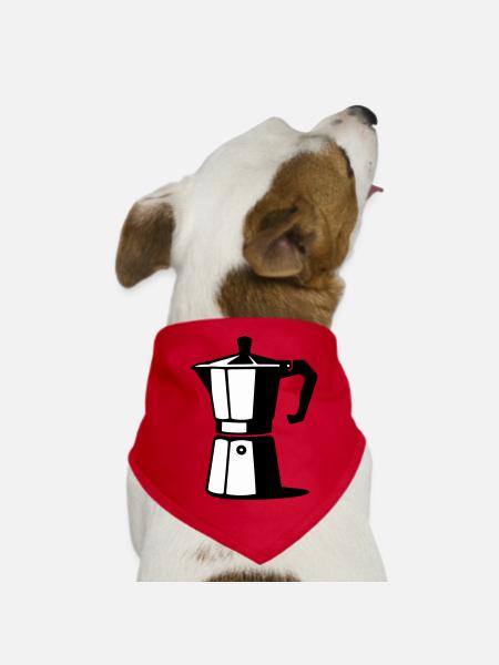 Espresso pot - Dog Bandana - red - Front