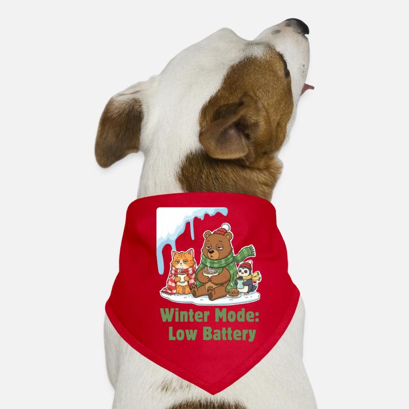 Wintermodus: Müde, Eingepackt & Hungrig Hunde-Bandana