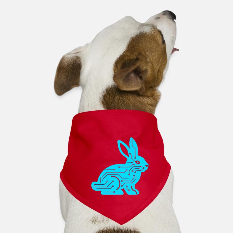 Cyber Hase Circuit Platine Tech Vektor Hunde-Bandana