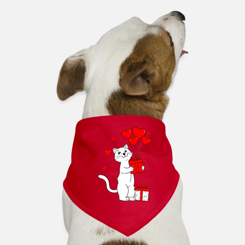 Chat à la Saint-Valentin Bandana pour chien